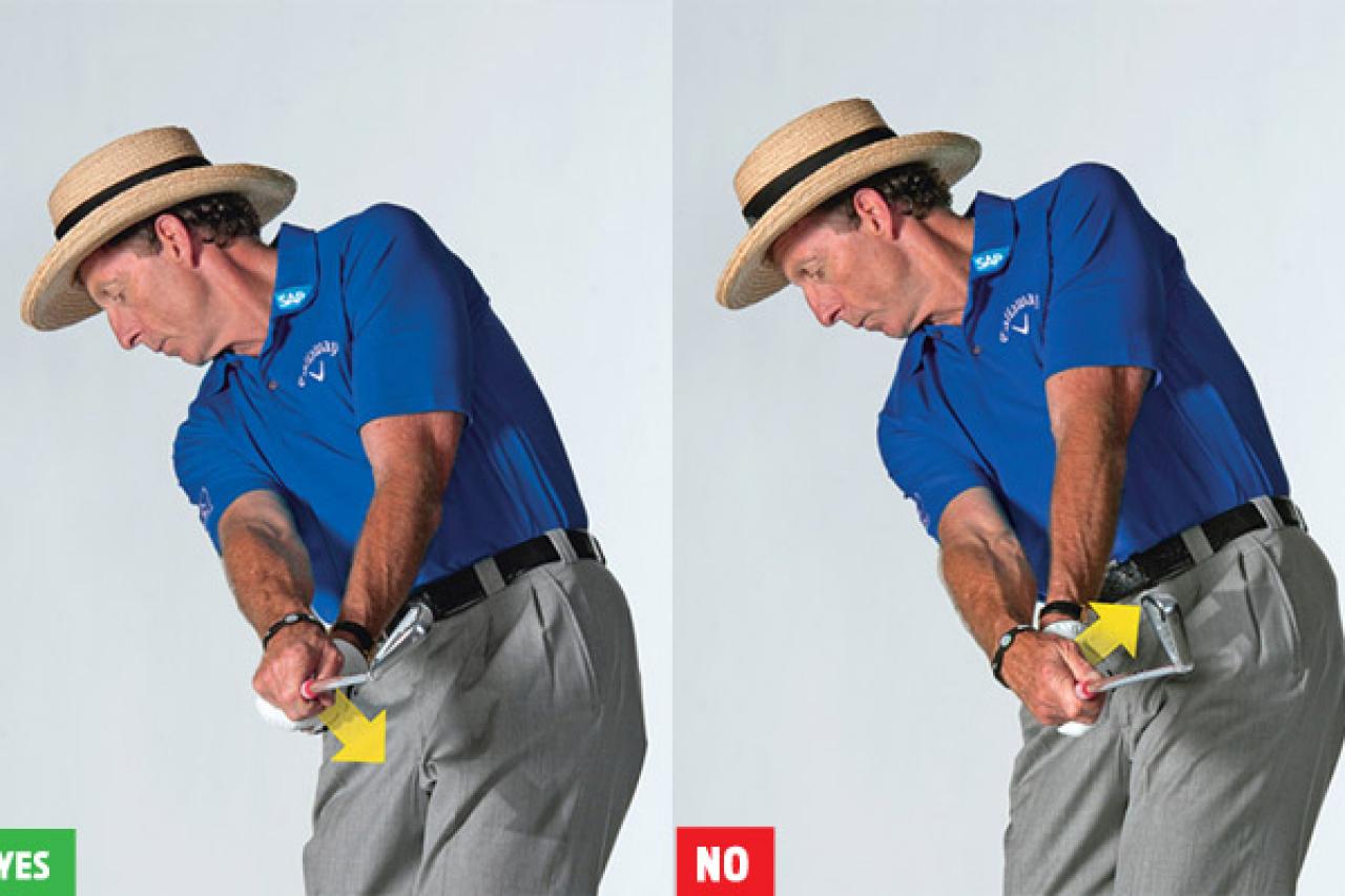 For beginners, learn the basics of golf swinging.
